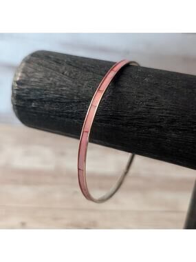Vintage Bracelet Very Thin Bangle - Red Tones